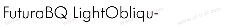 FuturaBQ LightObliqu字体转换